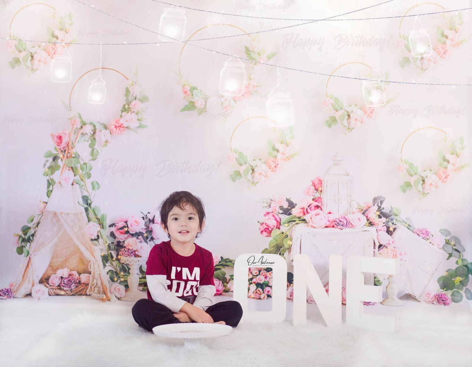 Kate Boho Valentine's Day Tent Birthday Backdrop Designed by Emetselch -UK