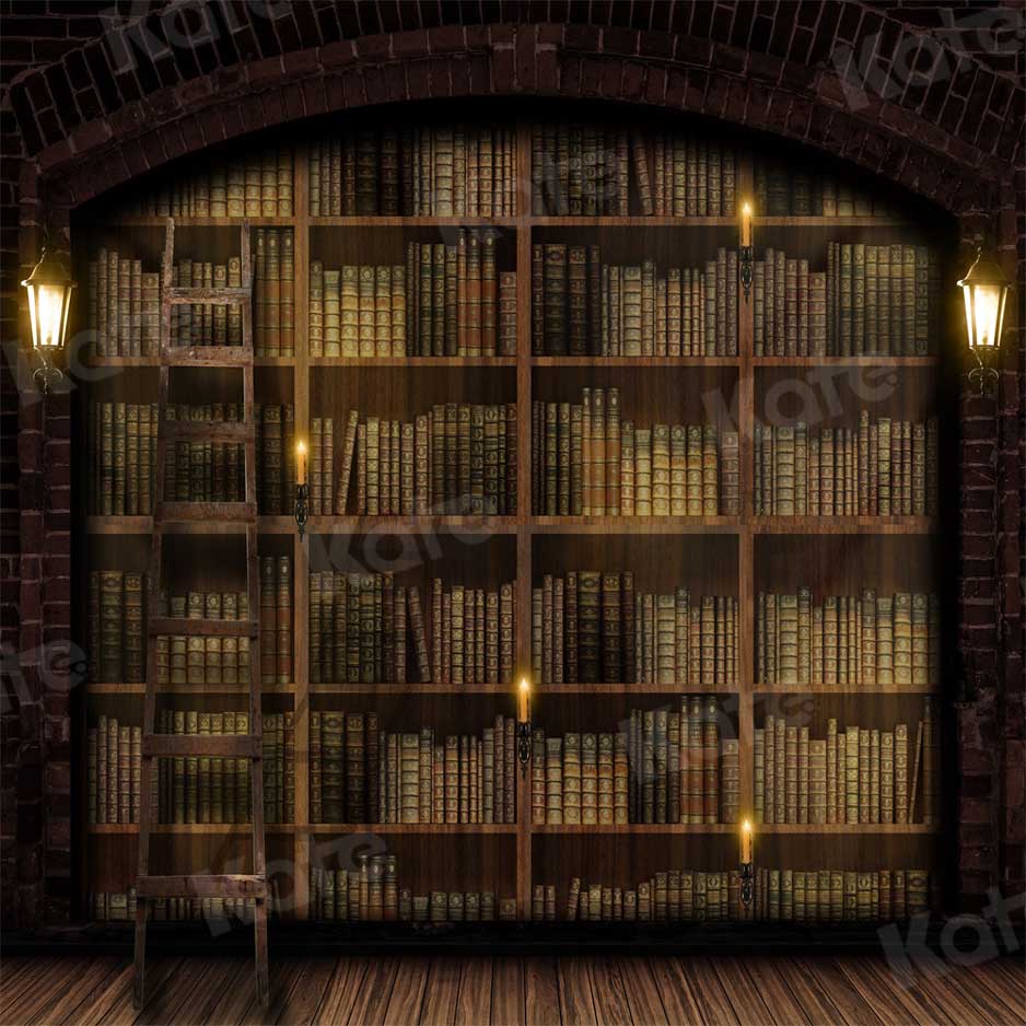 Kate Bookshelf Retro Backdrop for Photography -UK