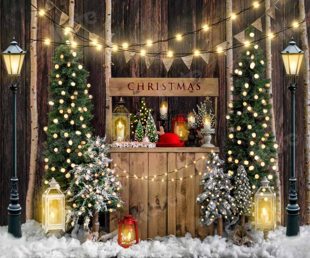 Kate Christmas Wooden Winter Backdrop Designed by Emetselch -UK