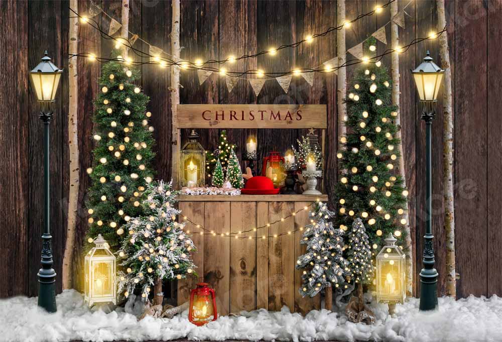 Kate Christmas Wooden Winter Backdrop Designed by Emetselch -UK