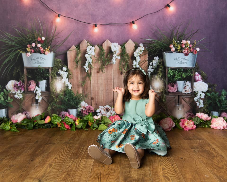 Kate Flower Garden Lights Backdrop Designed by Megan Leigh Photography -UK