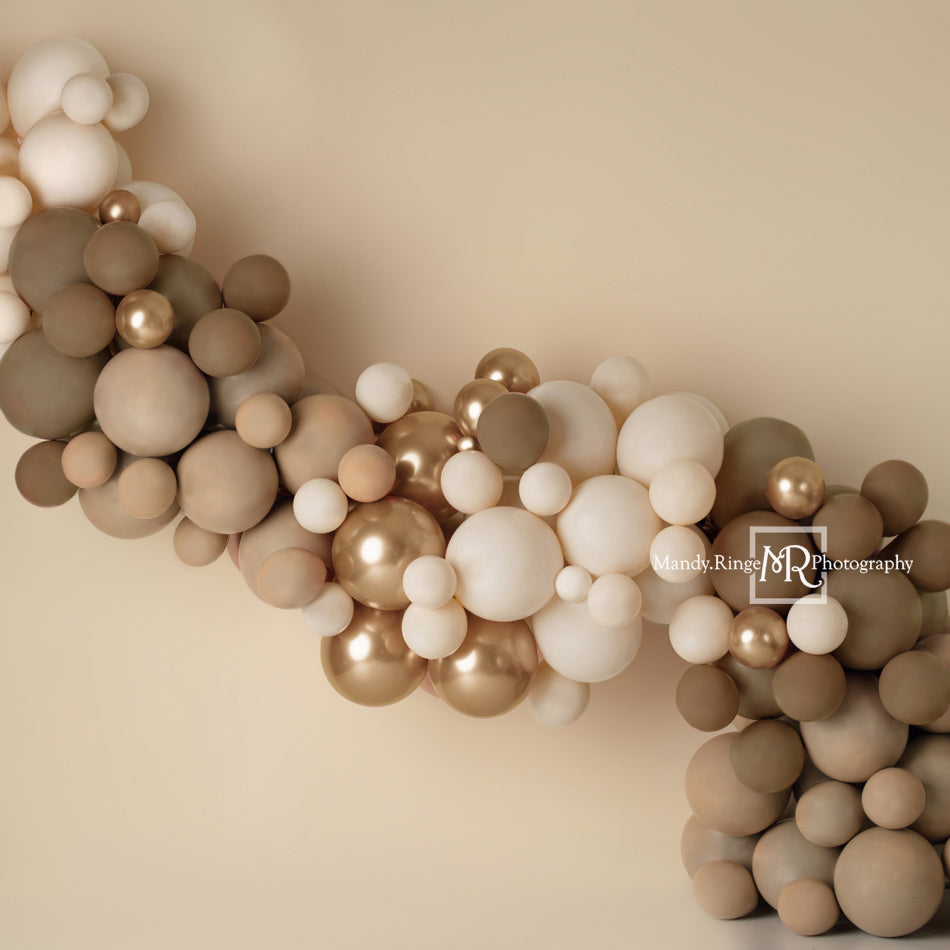 Kate Matte Brown Boho Balloon Garland Backdrop Designed by Mandy Ringe Photography -UK