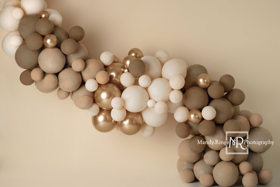 Kate Matte Brown Boho Balloon Garland Backdrop Designed by Mandy Ringe Photography -UK