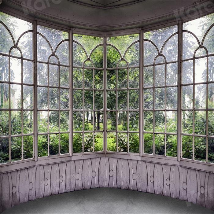 Kate Summer Scenery Window Backdrop Green Plants for Photography -UK