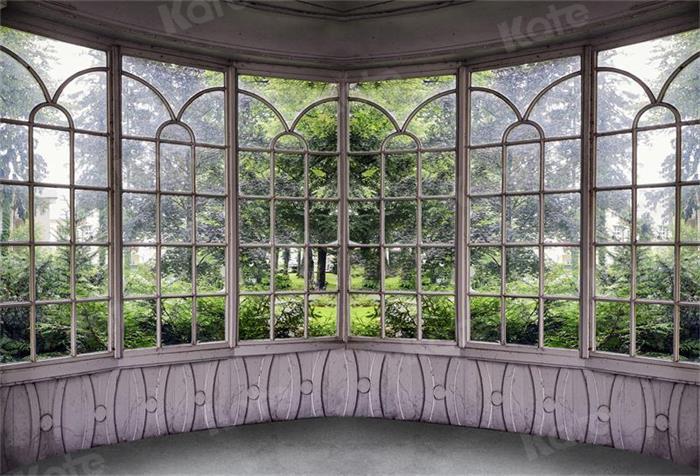 Kate Summer Scenery Window Backdrop Green Plants for Photography -UK