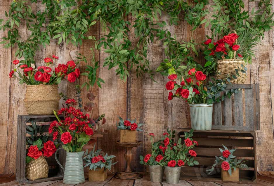 Kate Spring Red Flower Valentine Backdrop Designed by Jia Chan Photography -UK