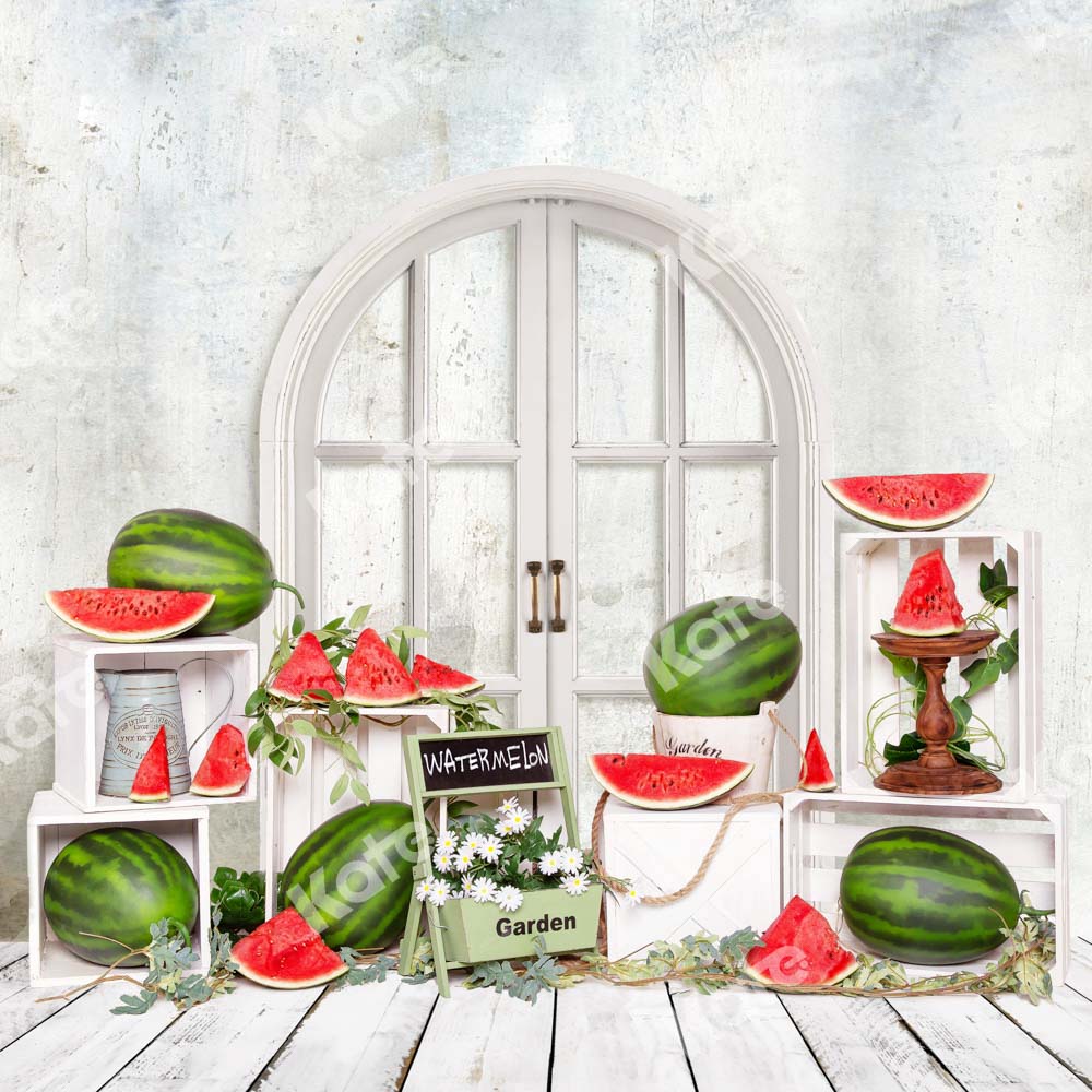 Kate Summer Watermelon Cake Smash Backdrop Designed by Emetselch -UK