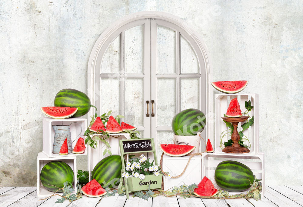Kate Summer Watermelon Cake Smash Backdrop Designed by Emetselch -UK