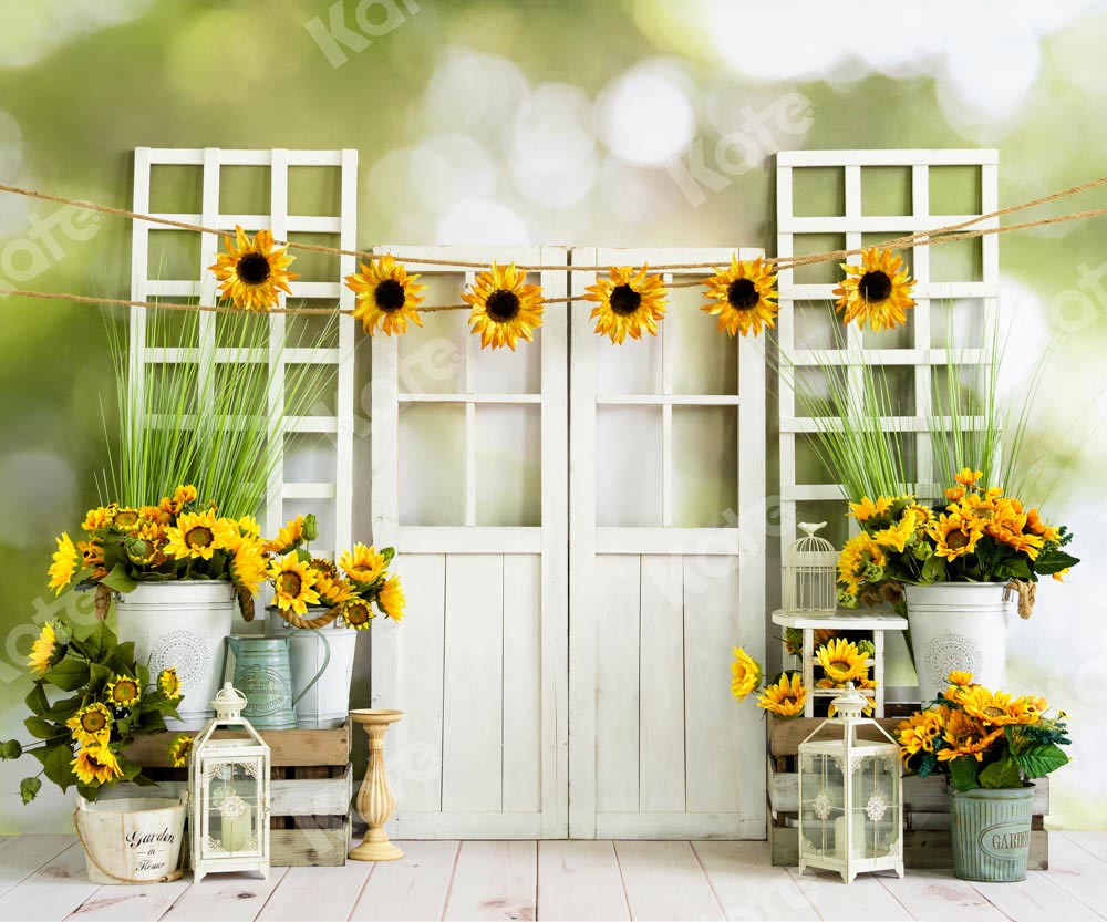 Kate Sunflowers Window Summer Backdrop Designed by Emetselch -UK
