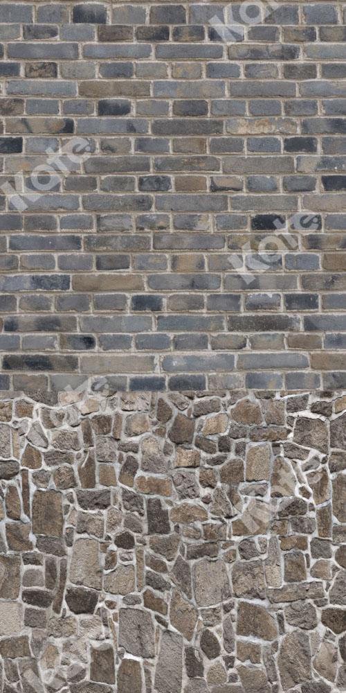 Kate Sweep Brick Wall Grey Stone Frame Texture Backdrop Designed by Chain Photography -UK
