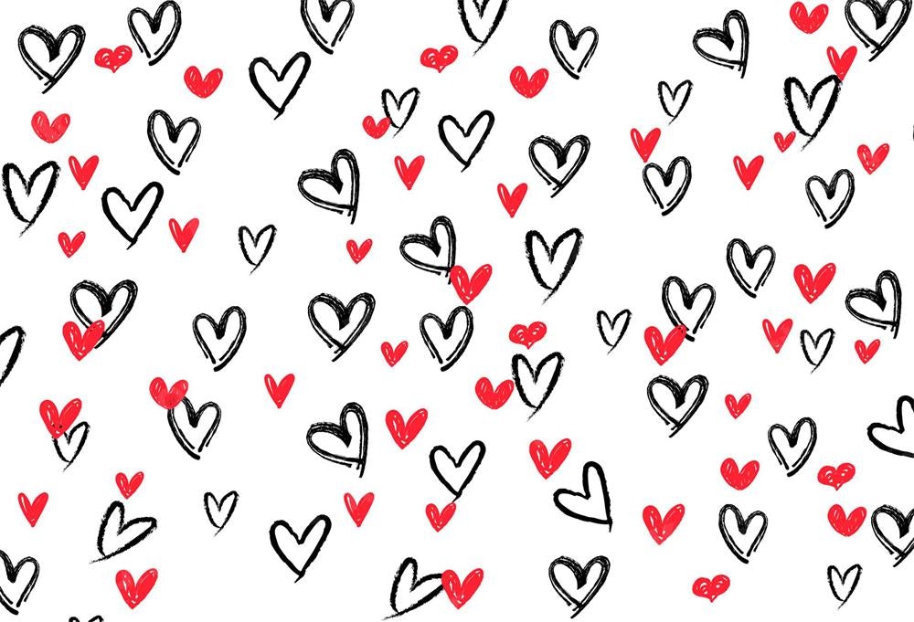 Kate Valentine's Day Red Hearts Backdrop for Photography -UK