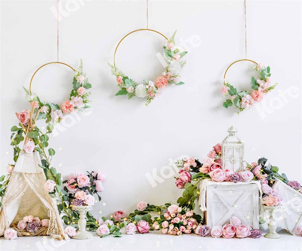 Kate Boho Valentine's Day Tent Birthday Backdrop Designed by Emetselch -UK