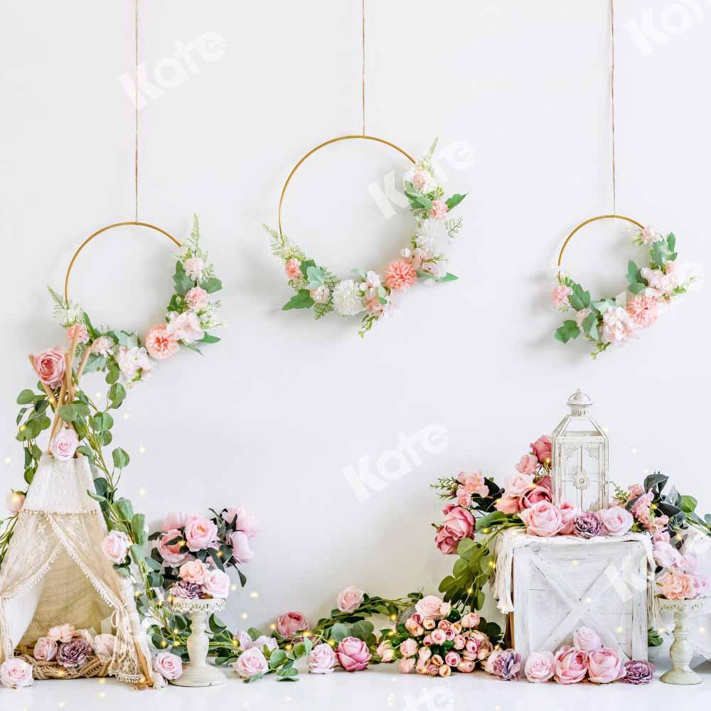 Kate Boho Valentine's Day Tent Birthday Backdrop Designed by Emetselch -UK
