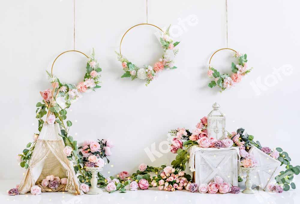 Kate Boho Valentine's Day Tent Birthday Backdrop Designed by Emetselch -UK