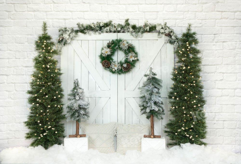 Kate Christmas Tree Backdrop Barn Door Designed by Emetselch -UK