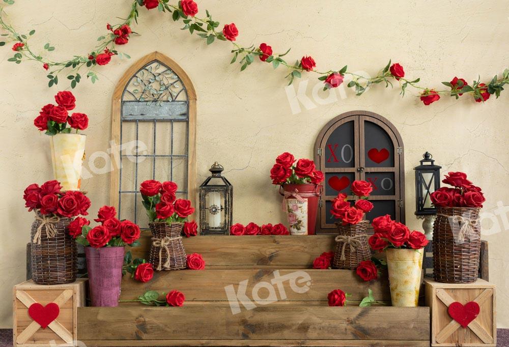 Kate Romantic Valentine's Day Rose Backdrop Designed by Emetselch -UK