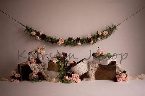Kate Spring Rose Blooms Floral Backdrop Designed by Keerstan Jessop -UK