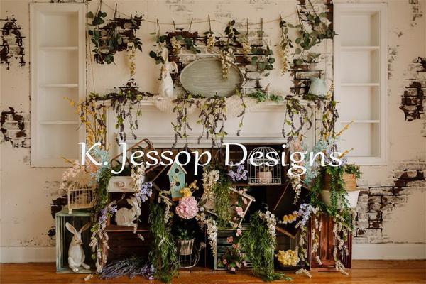 Kate Bunny Bloom Backdrop for Photography Designed by Keerstan Jessop -UK