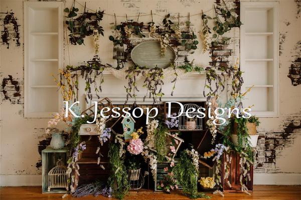 Kate Spring Floral Backdrop for Photography Designed by Keerstan Jessop -UK