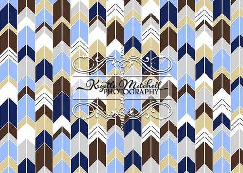 Kate Chevron Seamless Dark Color for Boys Backdrop Designed By Krystle Mitchell Photography -UK