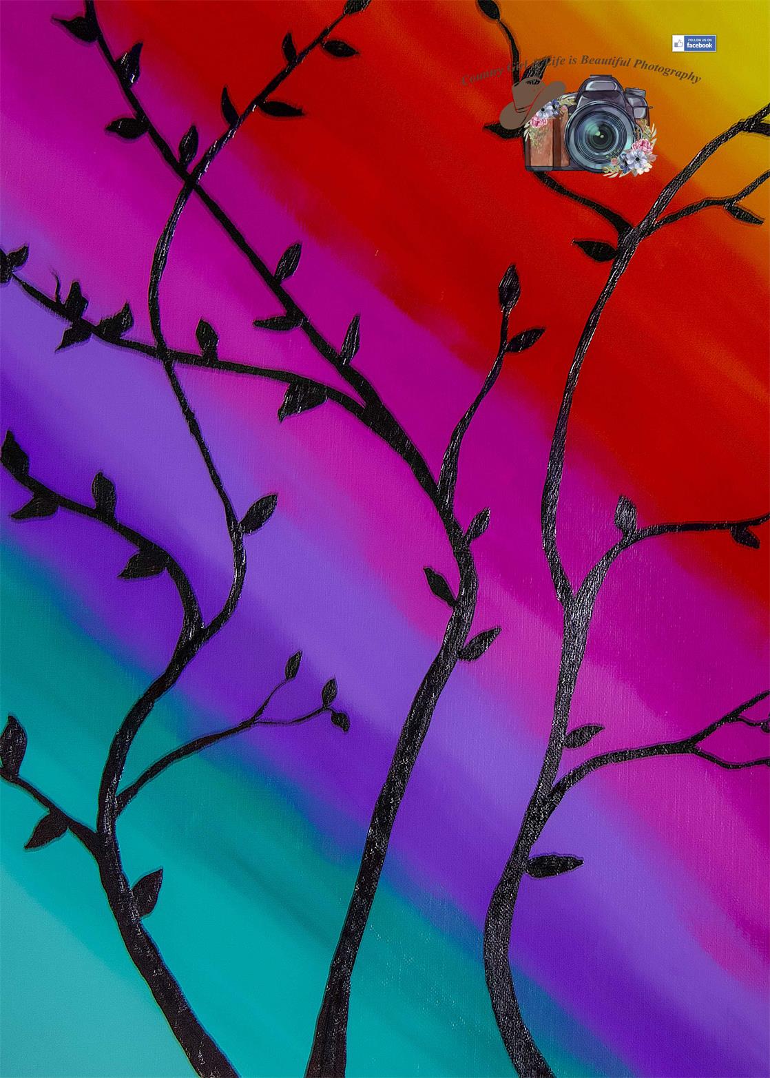 Kate Rainbow Tree Backdrop Designed by Leann West -UK