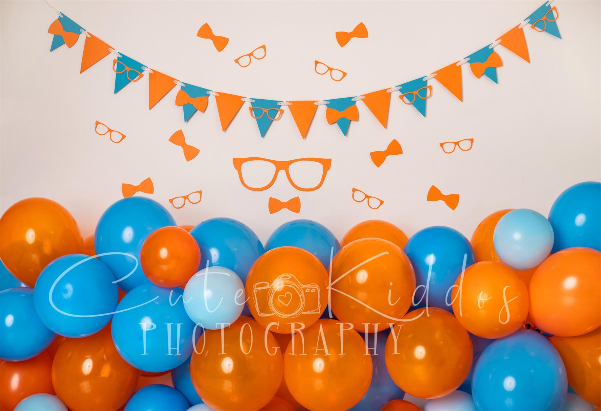 Kate Cake Smash Backdrop Nerd Balloons Designed By Leila Hale -UK