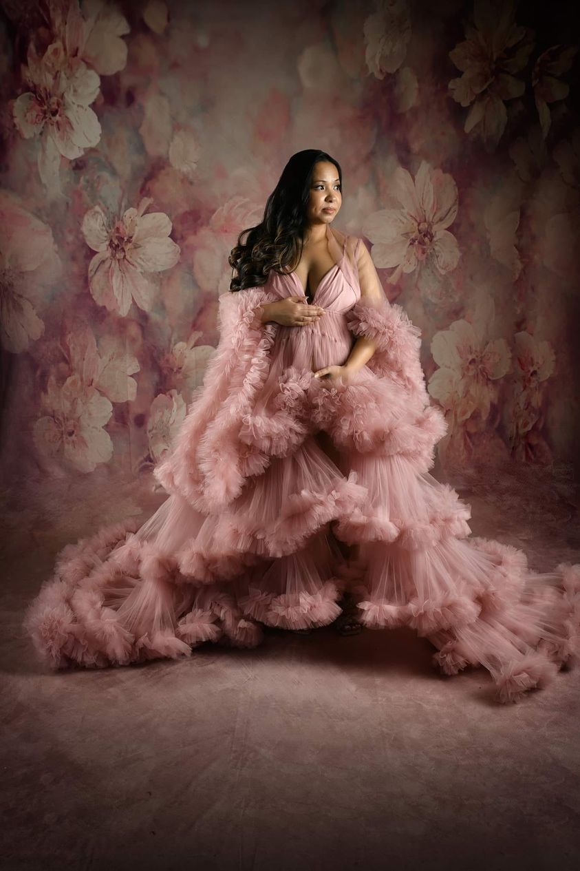 Kate Pink Floral Fine Art Backdrop for Photography -UK