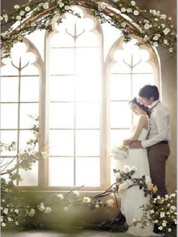 Katebackdrop£ºKate Wedding Flowers Window Frame Photography Backdrops