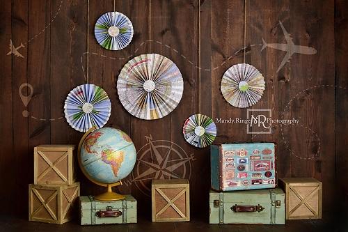 Kate Travel Around the World Backdrop Designed by Mandy Ringe Photography -UK