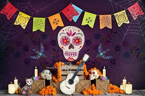 Kate Dia De Muertos Celebration Backdrop Designed by Mandy Ringe Photography -UK