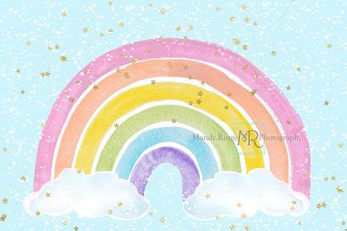 Kate Pastel Sparkle Rainbow Backdrop Designed by Mandy Ringe Photography -UK