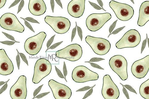 Kate Watercolor Avocados Backdrop Designed by Mandy Ringe Photography -UK