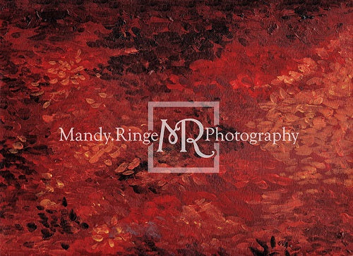 Kate Autumn Enchanted forest Red Leaves Rubber Mat Floor for Photography Designed by Mandy Ringe Photography -UK