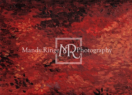 Kate Autumn Enchanted forest Red Leaves Rubber Mat Floor for Photography Designed by Mandy Ringe Photography