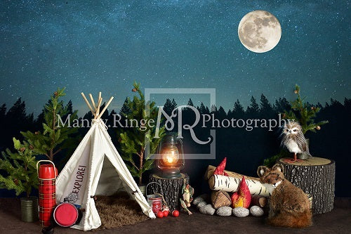 Kate Camping at Night Children Backdrop Designed By Mandy Ringe Photography -UK