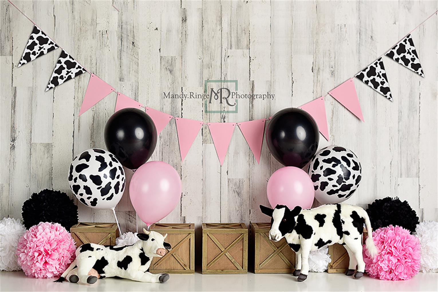 Kate Cow Girly Birthday Children Backdrop Designed By Mandy Ringe Photography -UK