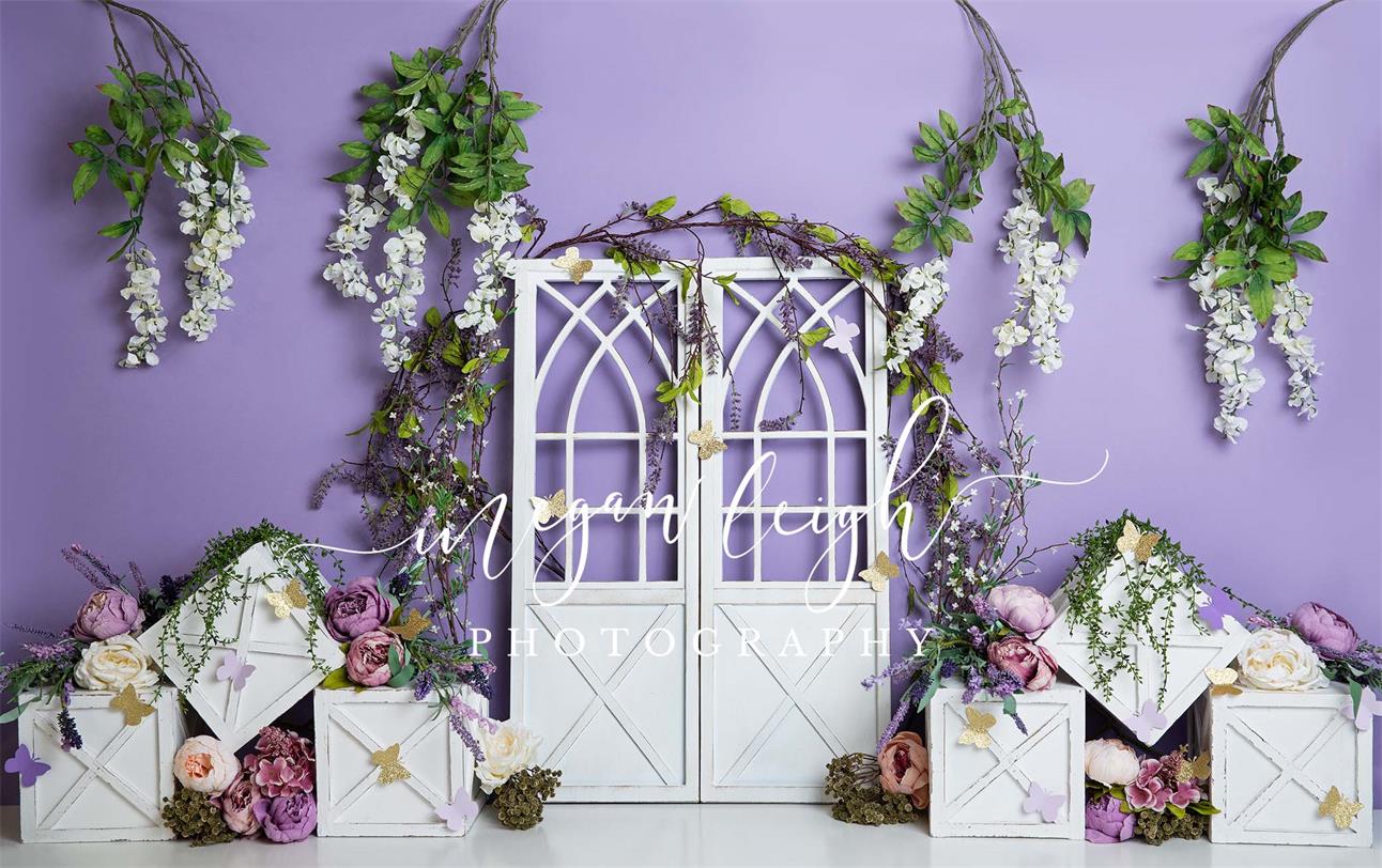Spring Purple Floral Backdrop