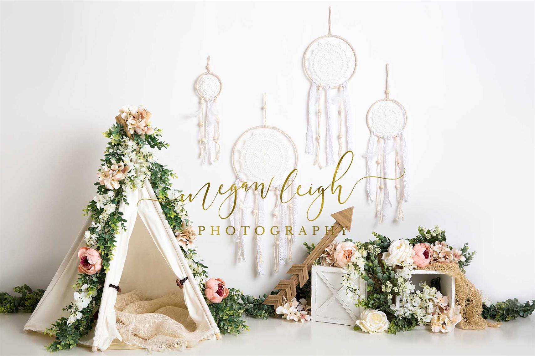 Boho Teepee Spring Backdrop
