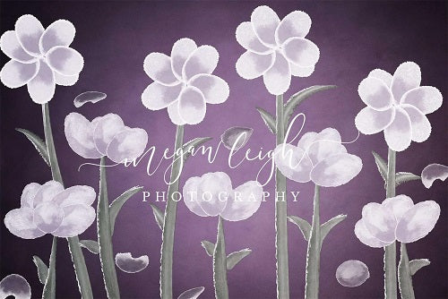 Kate Purple Blooms Floral Backdrop Designed by Megan Leigh Photography -UK