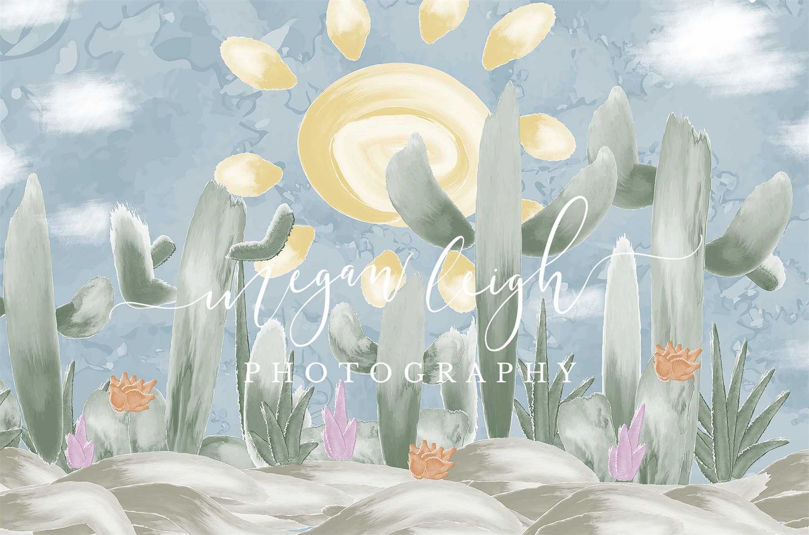 Cactus Sunny Spring Backdrop