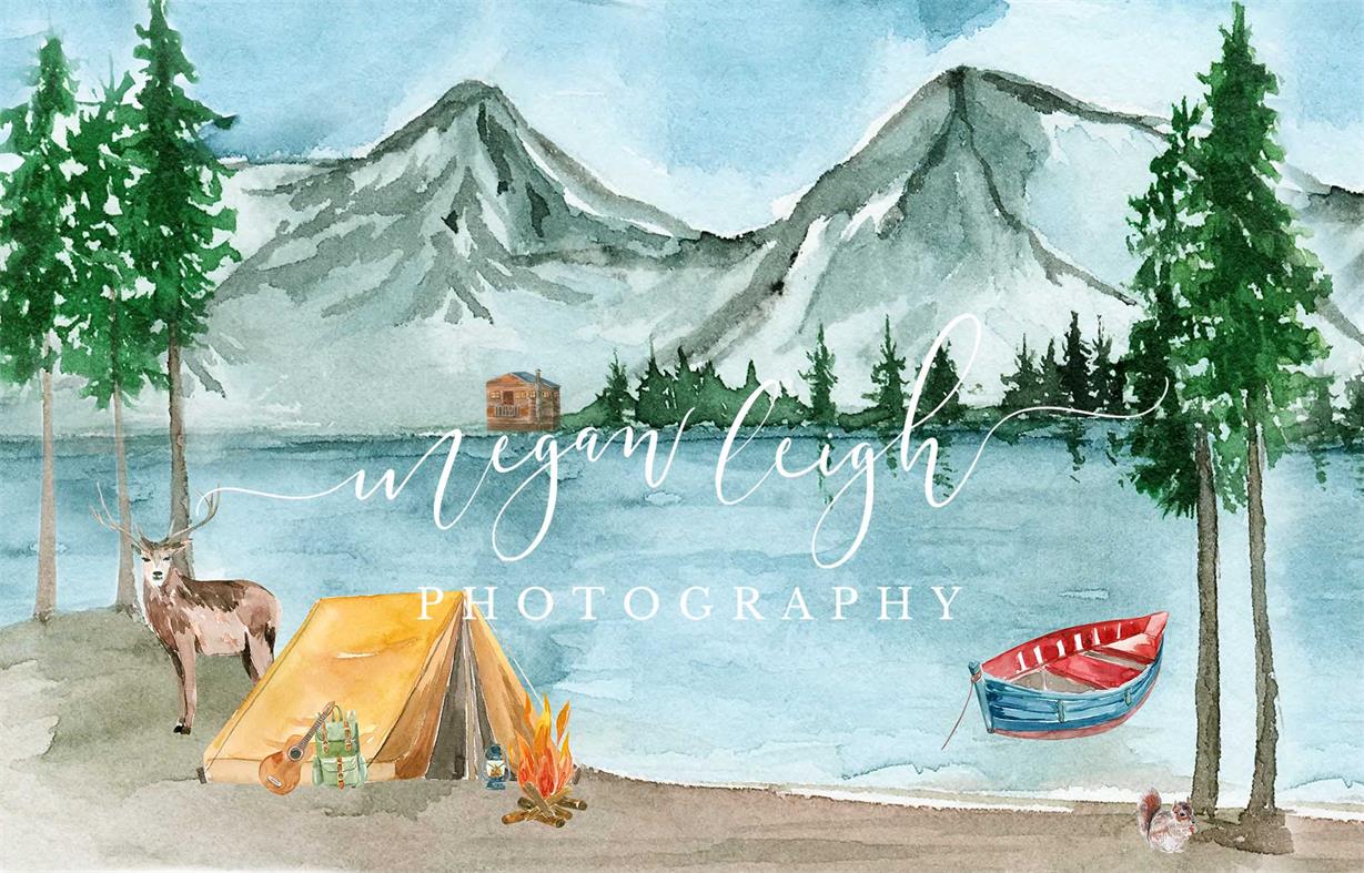 Kate Spring Campground Scenery Children Backdrop Designed by Megan Leigh Photography -UK