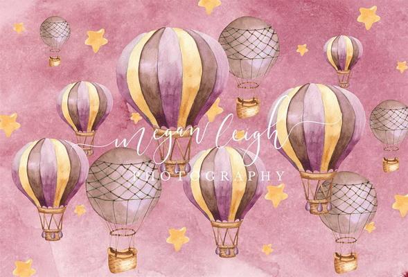 Kate Hot Air Balloons Mauve Backdrop Designed by Megan Leigh Photography -UK