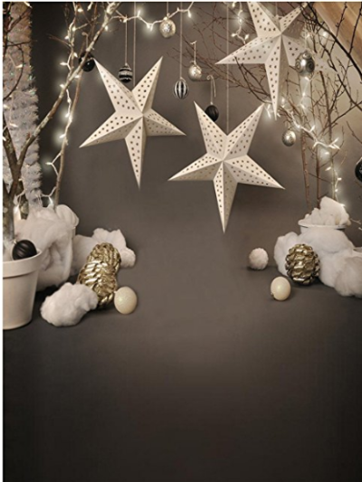 Kate Christmas Grey Star Backdrops for Photography -UK