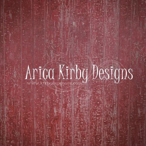 Kate Retro Red Wood Wall Backdrop designed by Arica Kirby -UK