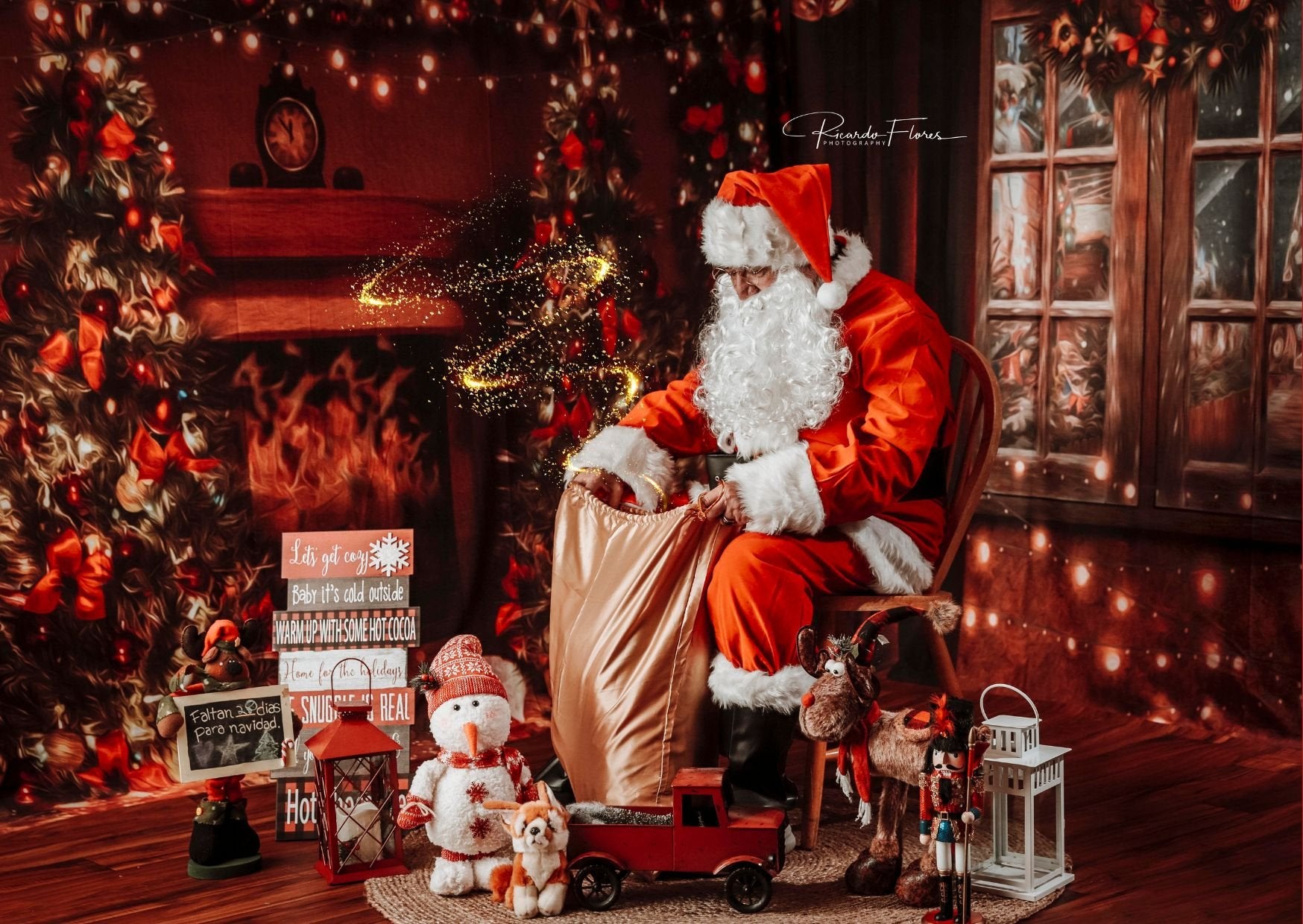 Kate Christmas Fireplace&Window Room Set -UK