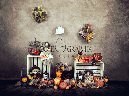 Kate Rustic Spooky Halloween Backdrop