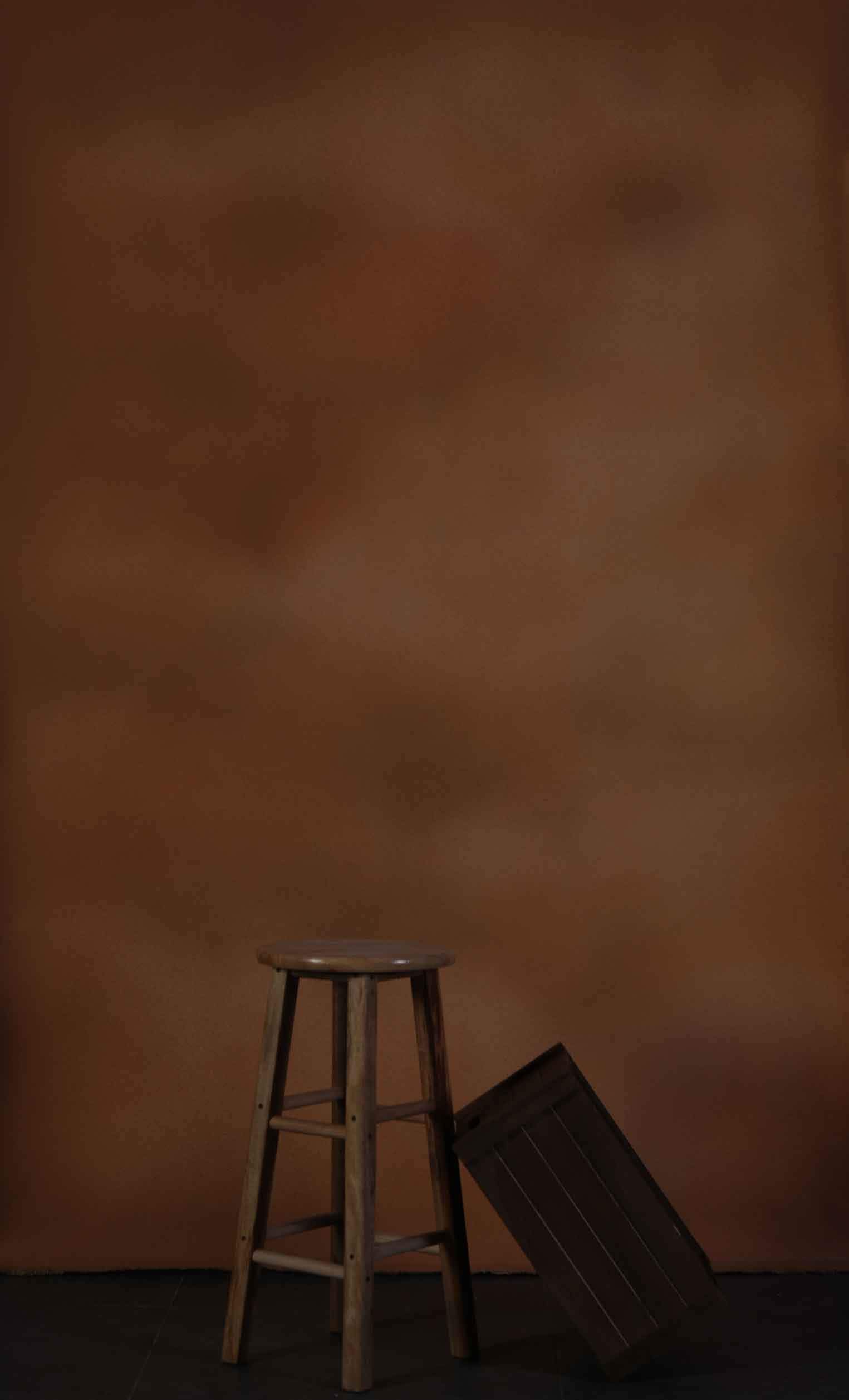 Kate Retro Brown Hand Painted Canvas Backdrop -UK