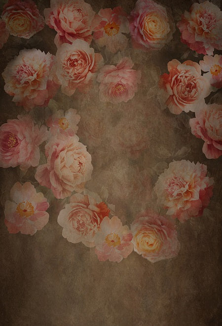 Fine Art Retro Flowers Backdrop