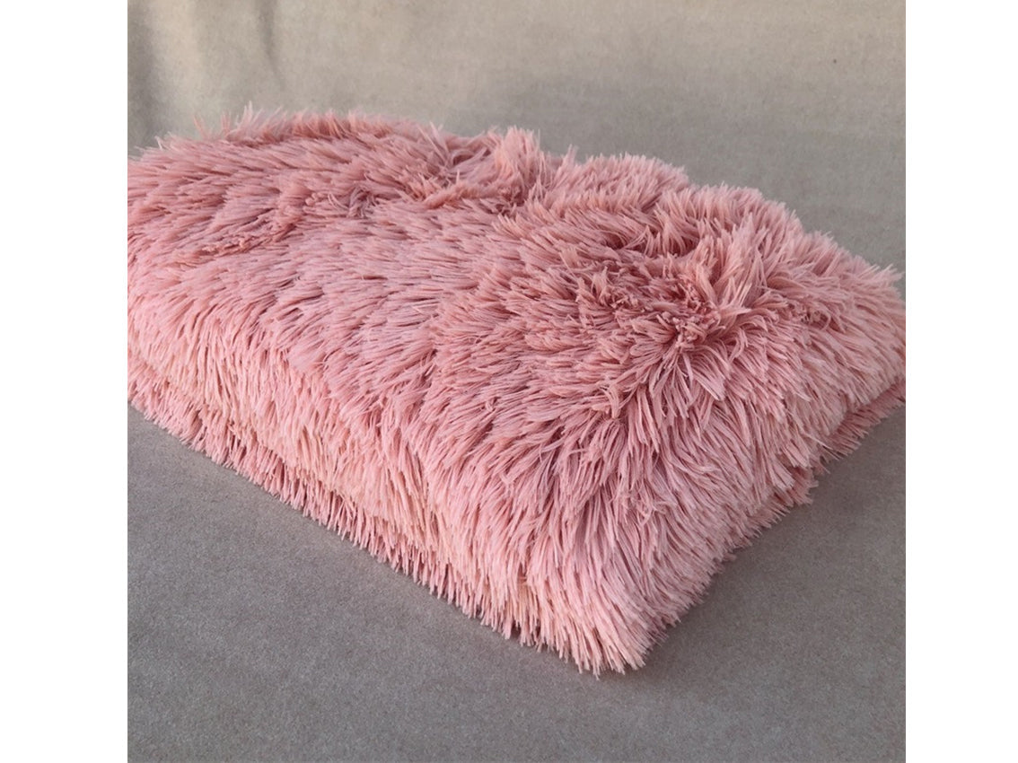 Kate Various Color Long Plush Faux Fur Blanket for Photography -UK