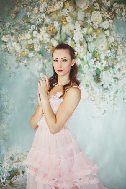 Katebackdrop£ºKate Painting Green Spring Flowers backdrop Background